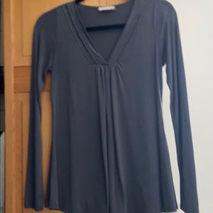 Gray silky like top